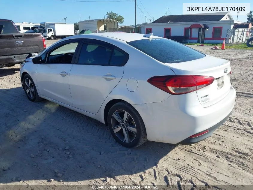 2018 Kia Forte Lx VIN: 3KPFL4A78JE170409 Lot: 40760646