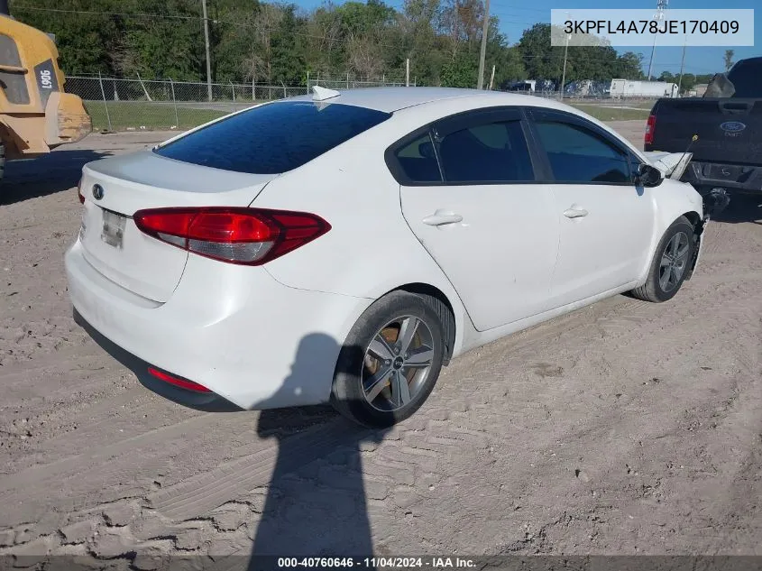 2018 Kia Forte Lx VIN: 3KPFL4A78JE170409 Lot: 40760646