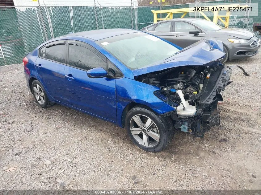 2018 Kia Forte S VIN: 3KPFL4A71JE275471 Lot: 40783086