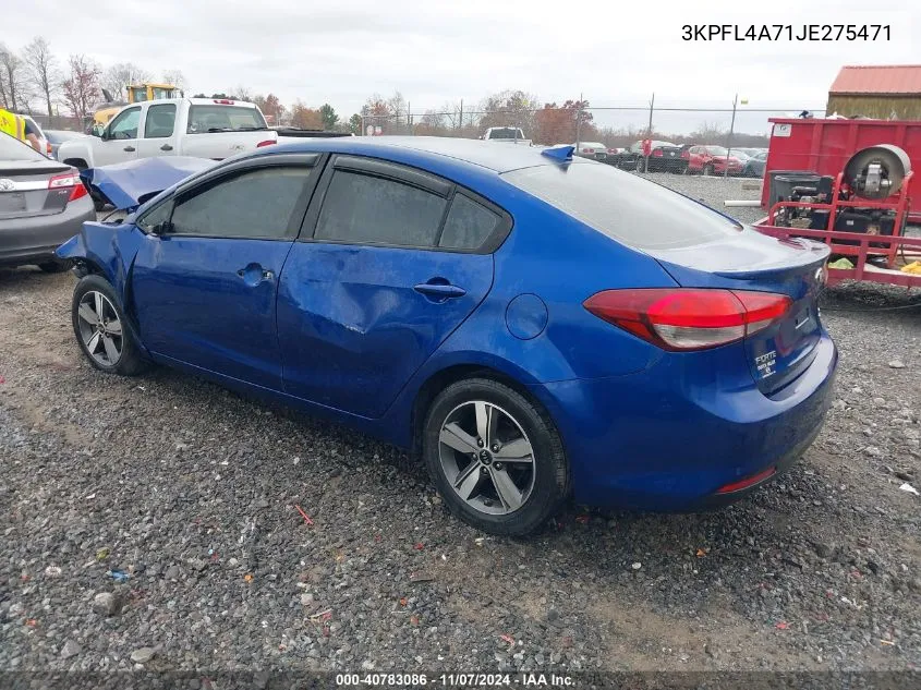 2018 Kia Forte S VIN: 3KPFL4A71JE275471 Lot: 40783086