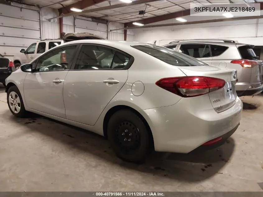 2018 Kia Forte Lx VIN: 3KPFL4A7XJE218489 Lot: 40791566