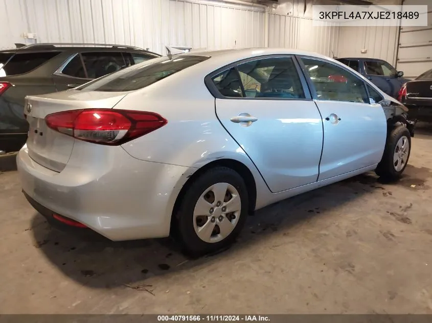 2018 Kia Forte Lx VIN: 3KPFL4A7XJE218489 Lot: 40791566