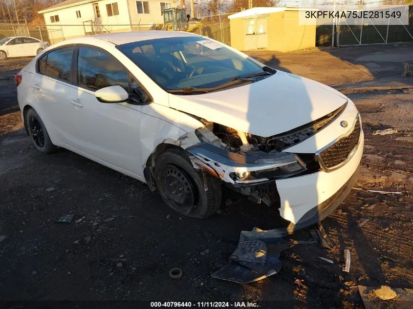 2018 Kia Forte Lx VIN: 3KPFK4A75JE281549 Lot: 40796440