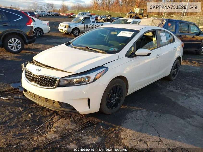 2018 Kia Forte Lx VIN: 3KPFK4A75JE281549 Lot: 40796440