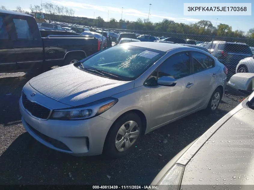 2018 Kia Forte Lx VIN: 3KPFK4A75JE170368 Lot: 40813439