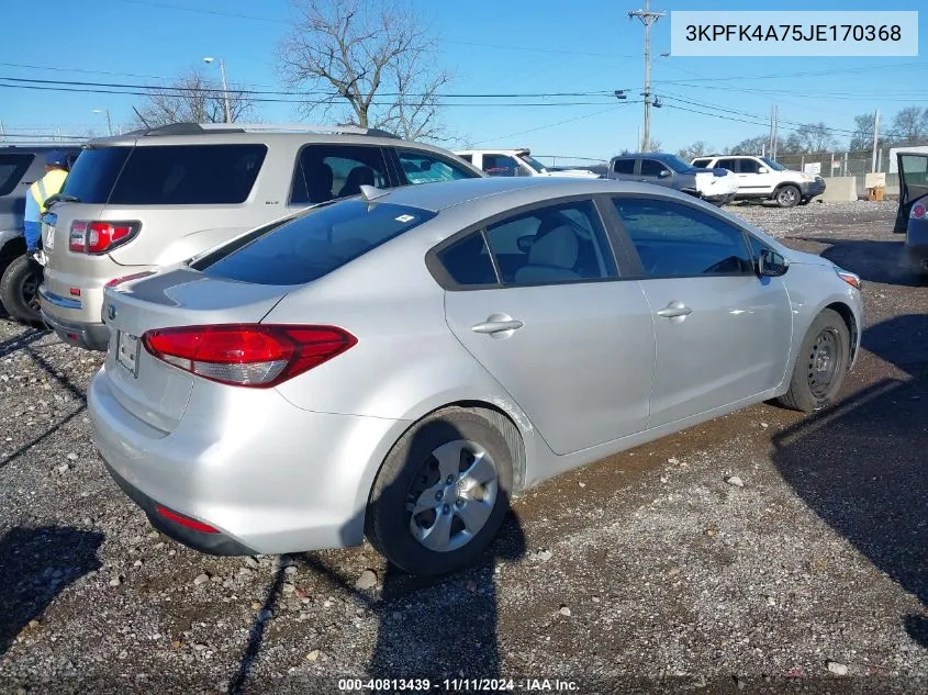 2018 Kia Forte Lx VIN: 3KPFK4A75JE170368 Lot: 40813439