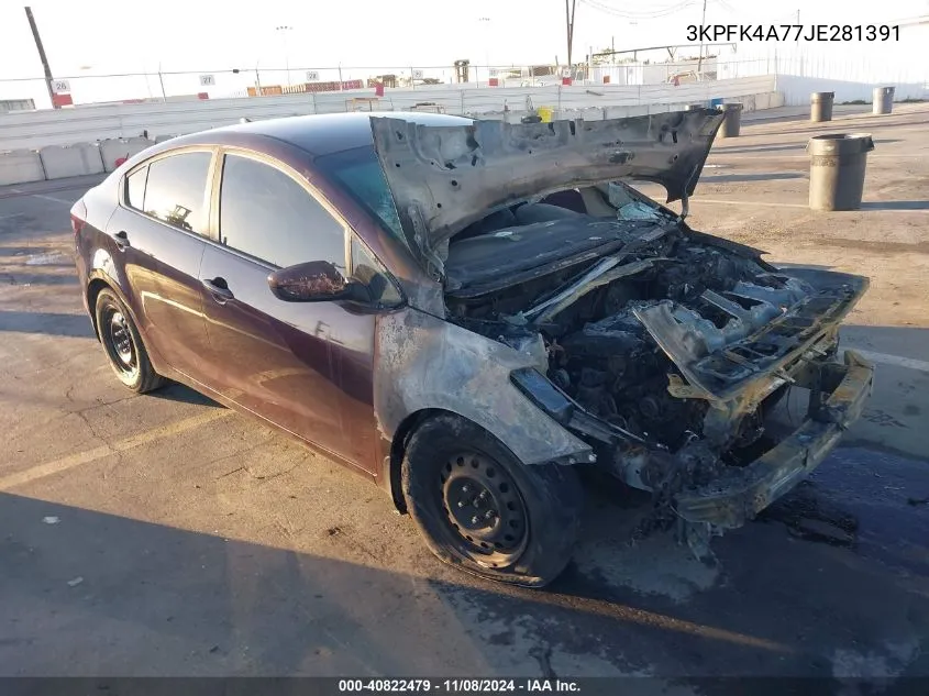 2018 Kia Forte Lx VIN: 3KPFK4A77JE281391 Lot: 40822479