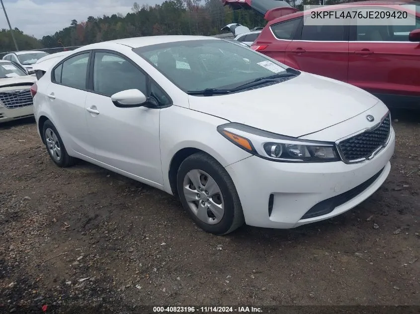 2018 Kia Forte Lx VIN: 3KPFL4A76JE209420 Lot: 40823196