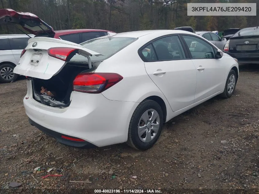 2018 Kia Forte Lx VIN: 3KPFL4A76JE209420 Lot: 40823196