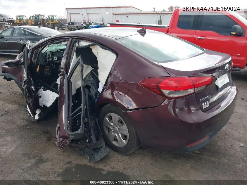 2018 Kia Forte Lx VIN: 3KPFK4A71JE169024 Lot: 40823300