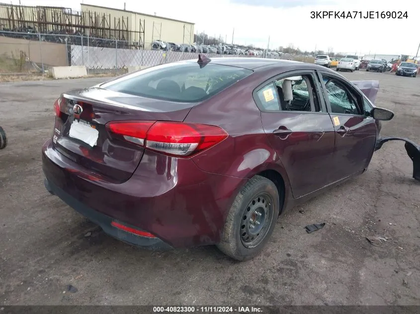 2018 Kia Forte Lx VIN: 3KPFK4A71JE169024 Lot: 40823300