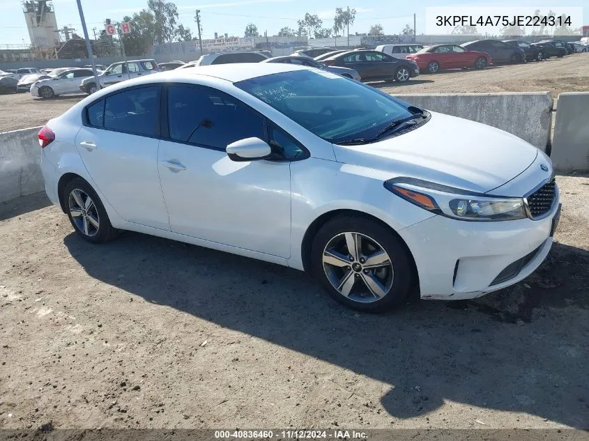 2018 Kia Forte Lx VIN: 3KPFL4A75JE224314 Lot: 40836460