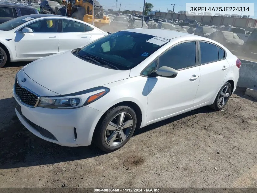 2018 Kia Forte Lx VIN: 3KPFL4A75JE224314 Lot: 40836460