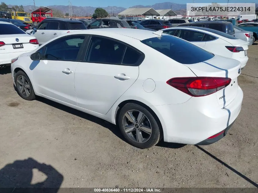 2018 Kia Forte Lx VIN: 3KPFL4A75JE224314 Lot: 40836460