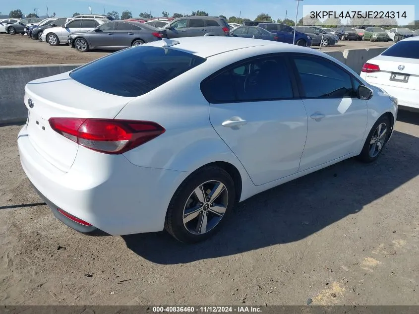 2018 Kia Forte Lx VIN: 3KPFL4A75JE224314 Lot: 40836460