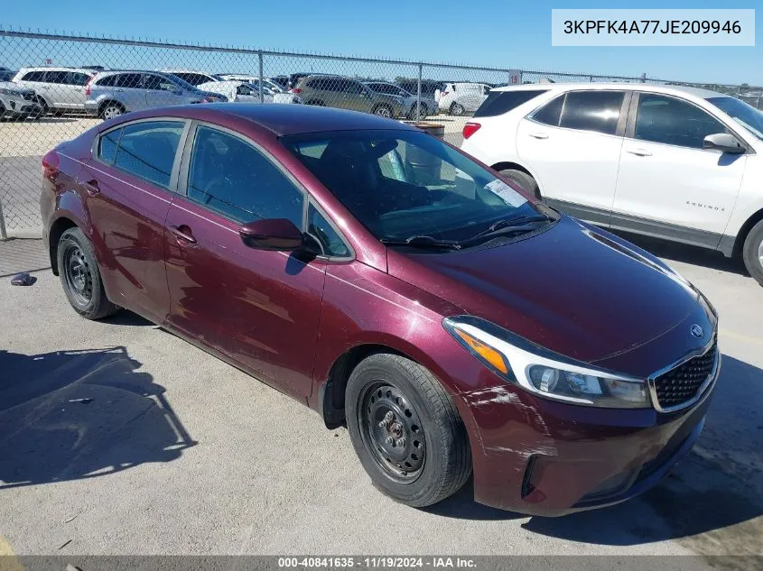 2018 Kia Forte Lx VIN: 3KPFK4A77JE209946 Lot: 40841635