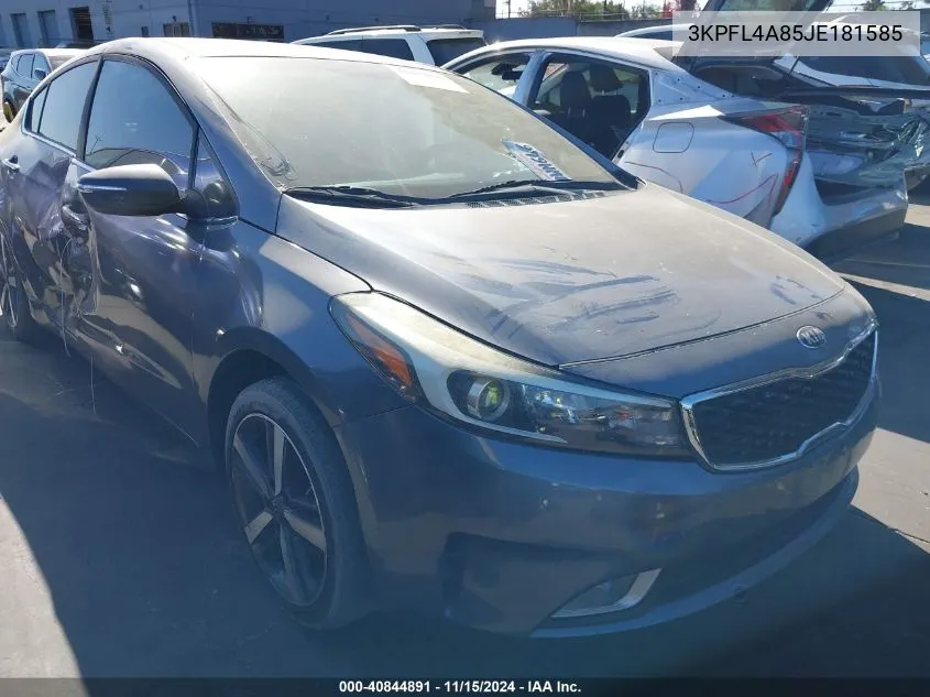 2018 Kia Forte Ex VIN: 3KPFL4A85JE181585 Lot: 40844891