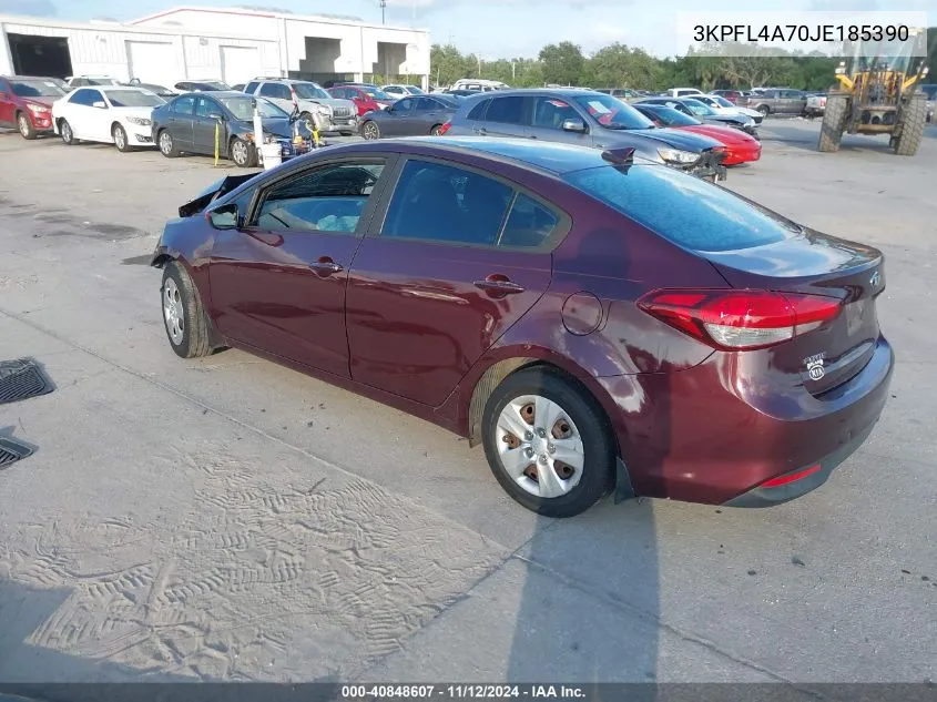 2018 Kia Forte Lx VIN: 3KPFL4A70JE185390 Lot: 40848607