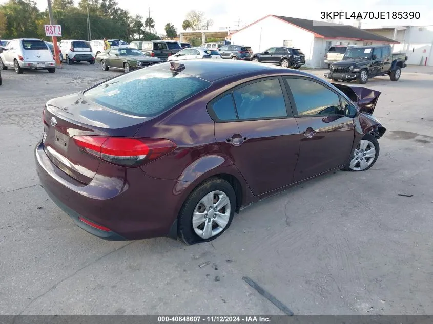 2018 Kia Forte Lx VIN: 3KPFL4A70JE185390 Lot: 40848607