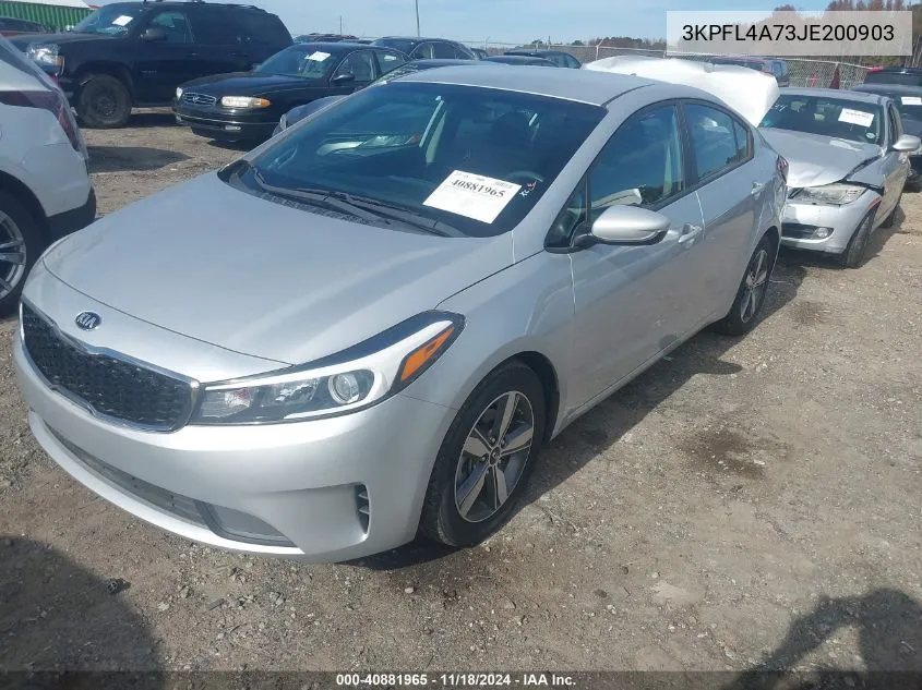 2018 Kia Forte Lx VIN: 3KPFL4A73JE200903 Lot: 40881965