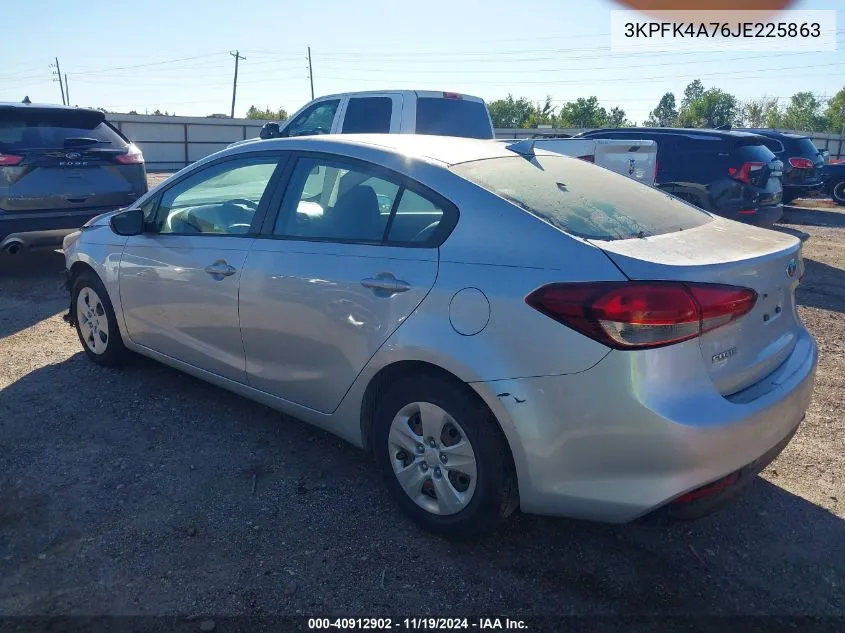 2018 Kia Forte Lx VIN: 3KPFK4A76JE225863 Lot: 40912902