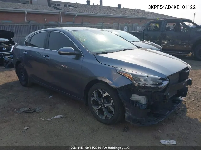 3KPF54AD4KE101122 2019 Kia Forte