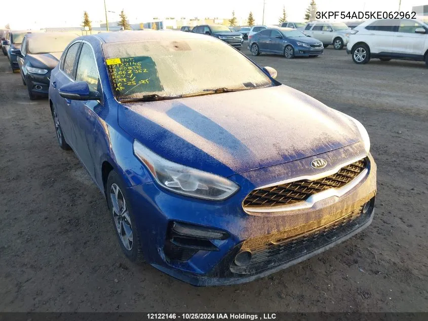 2019 Kia Forte VIN: 3KPF54AD5KE062962 Lot: 12122146