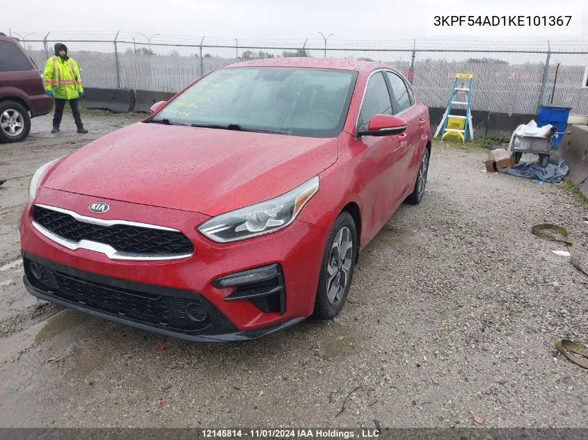 2019 Kia Forte VIN: 3KPF54AD1KE101367 Lot: 12145814