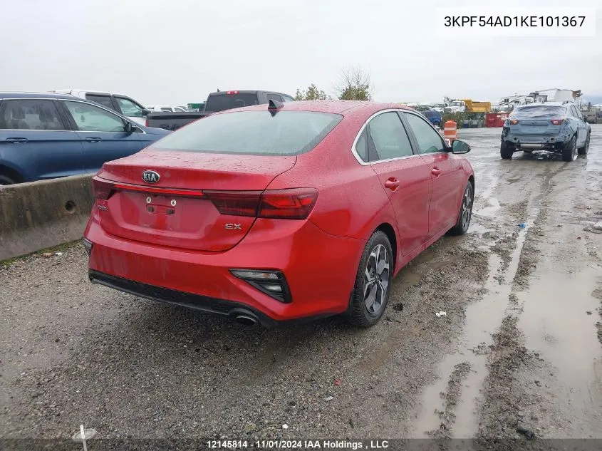 2019 Kia Forte VIN: 3KPF54AD1KE101367 Lot: 12145814