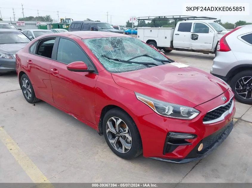 2019 Kia Forte Lxs VIN: 3KPF24ADXKE065851 Lot: 39367394