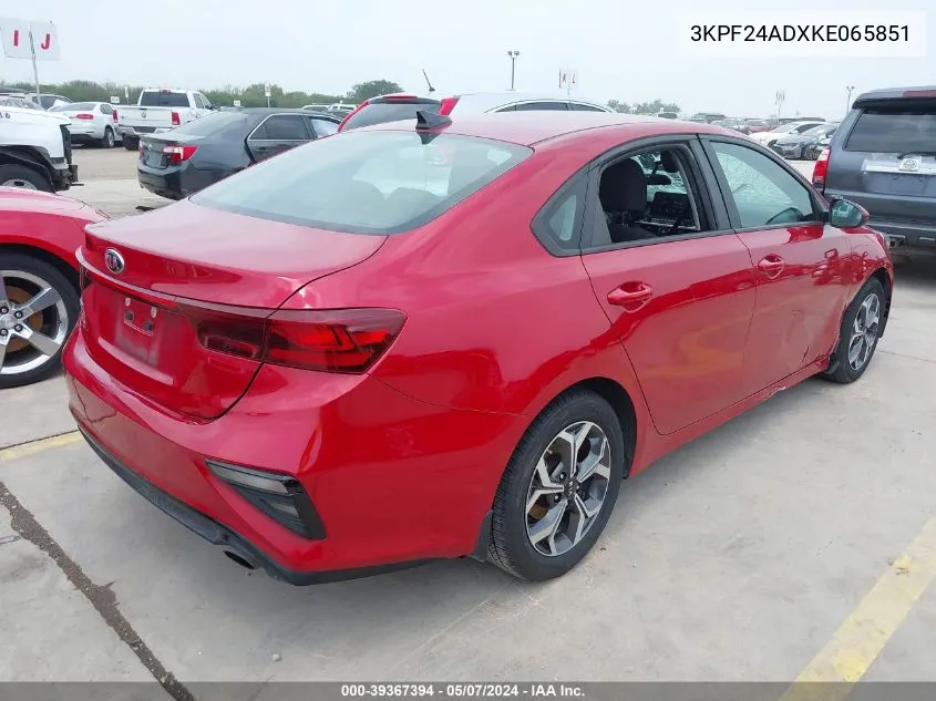 2019 Kia Forte Lxs VIN: 3KPF24ADXKE065851 Lot: 39367394