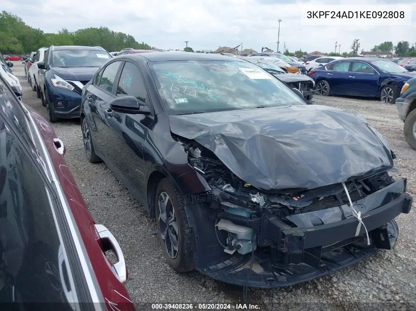 2019 Kia Forte Lxs VIN: 3KPF24AD1KE092808 Lot: 39408236