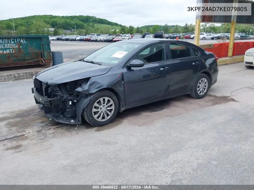 2019 Kia Forte Fe VIN: 3KPF24AD7KE079805 Lot: 39440022