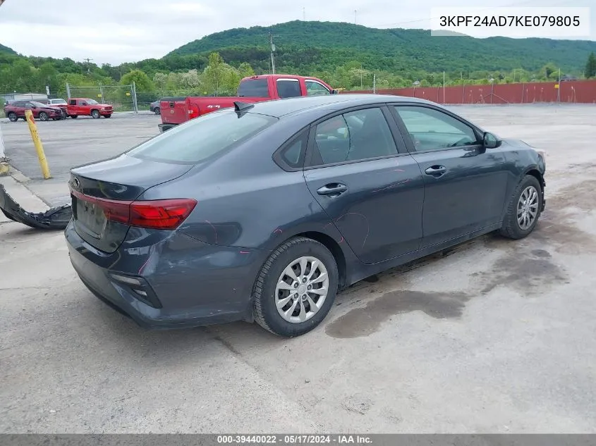 2019 Kia Forte Fe VIN: 3KPF24AD7KE079805 Lot: 39440022