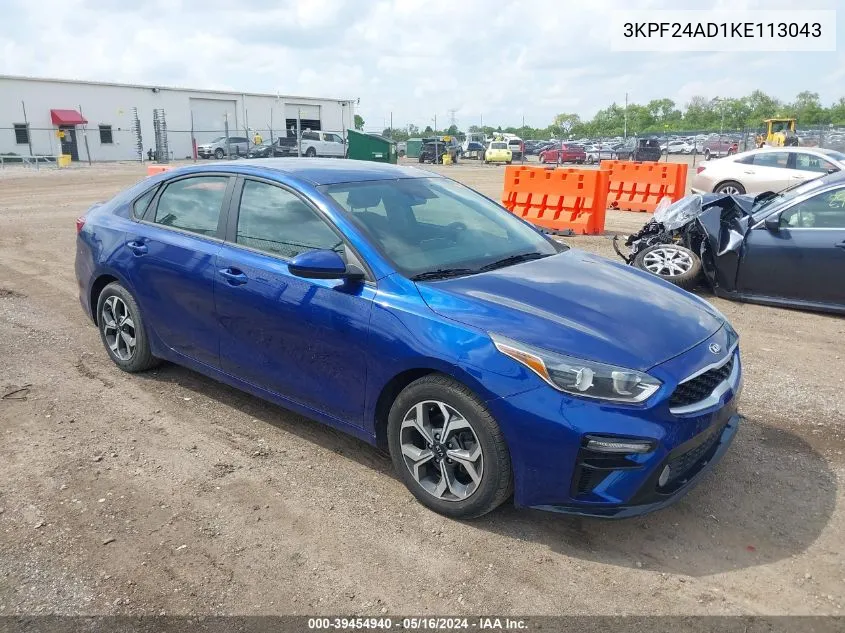 3KPF24AD1KE113043 2019 Kia Forte Lxs