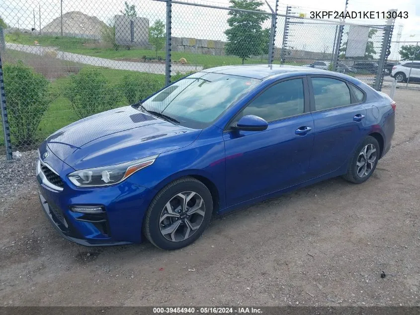 3KPF24AD1KE113043 2019 Kia Forte Lxs