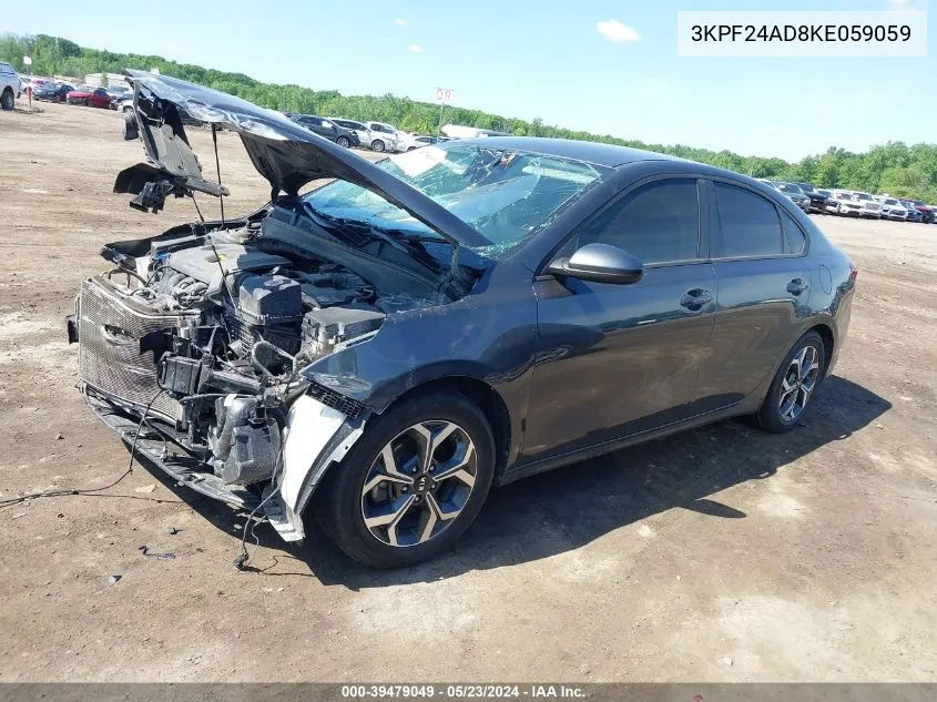 2019 Kia Forte Lxs VIN: 3KPF24AD8KE059059 Lot: 39479049