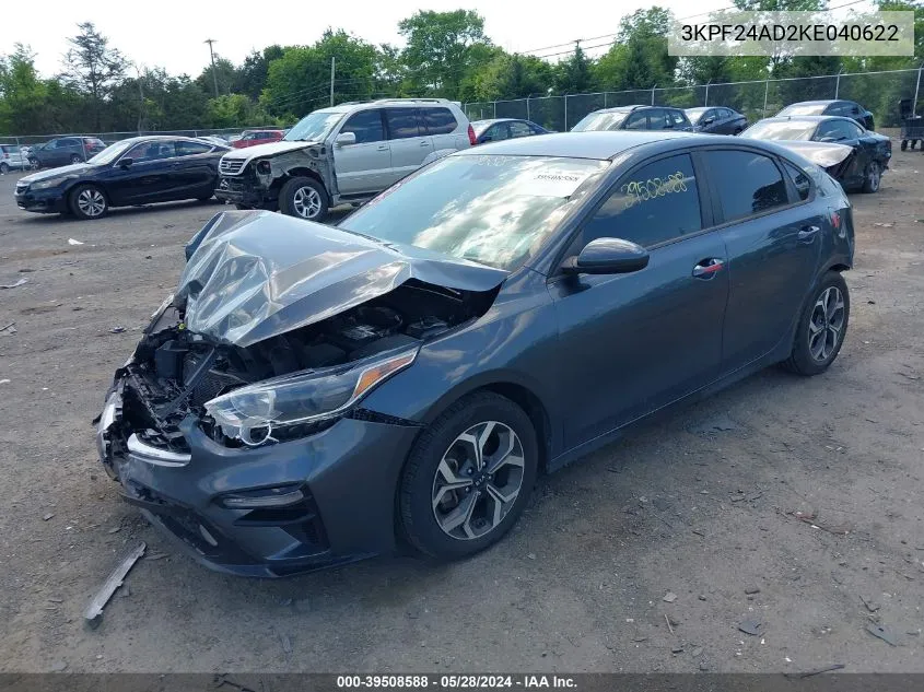 2019 Kia Forte Lxs VIN: 3KPF24AD2KE040622 Lot: 39508588