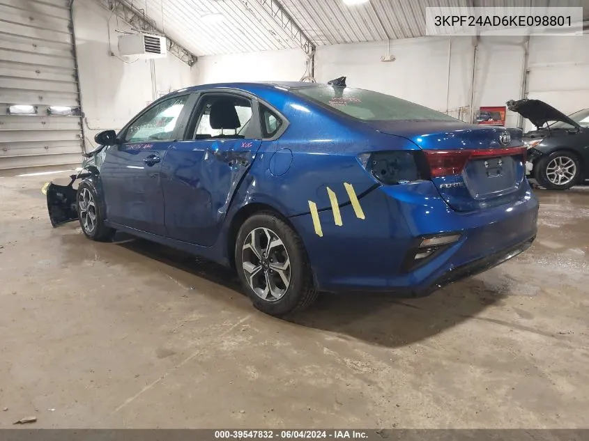 3KPF24AD6KE098801 2019 Kia Forte Lxs