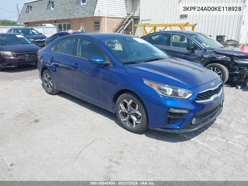 3KPF24AD0KE118928 2019 Kia Forte Lxs