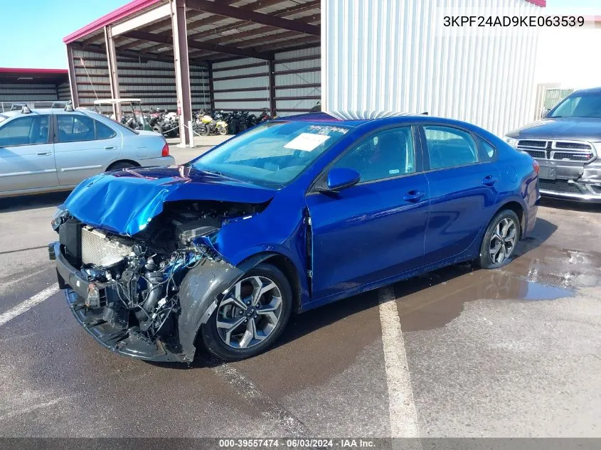 2019 Kia Forte Lxs VIN: 3KPF24AD9KE063539 Lot: 39557474