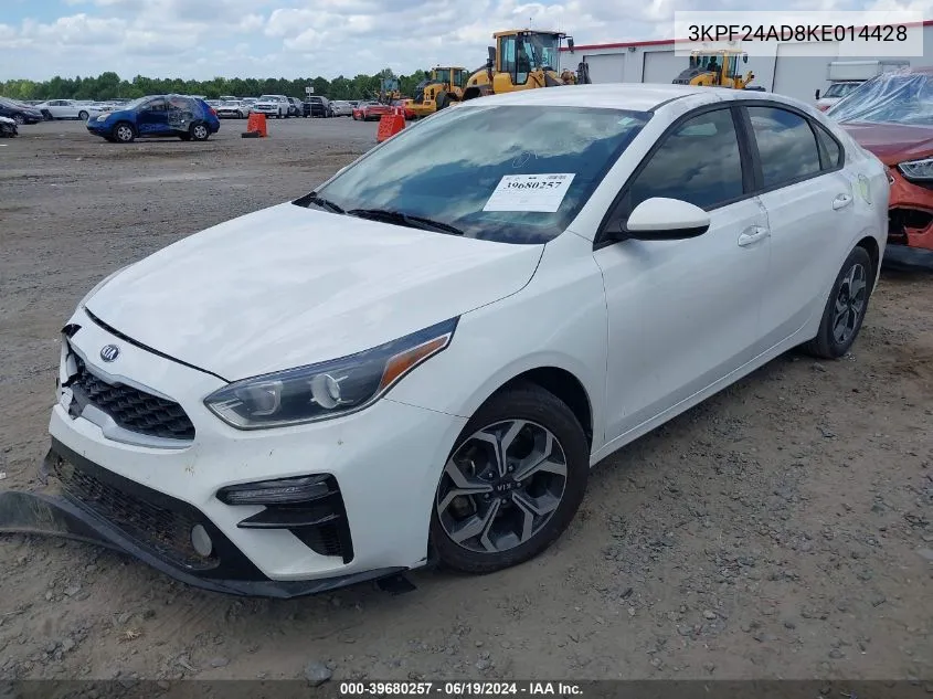 2019 Kia Forte Lxs VIN: 3KPF24AD8KE014428 Lot: 39680257