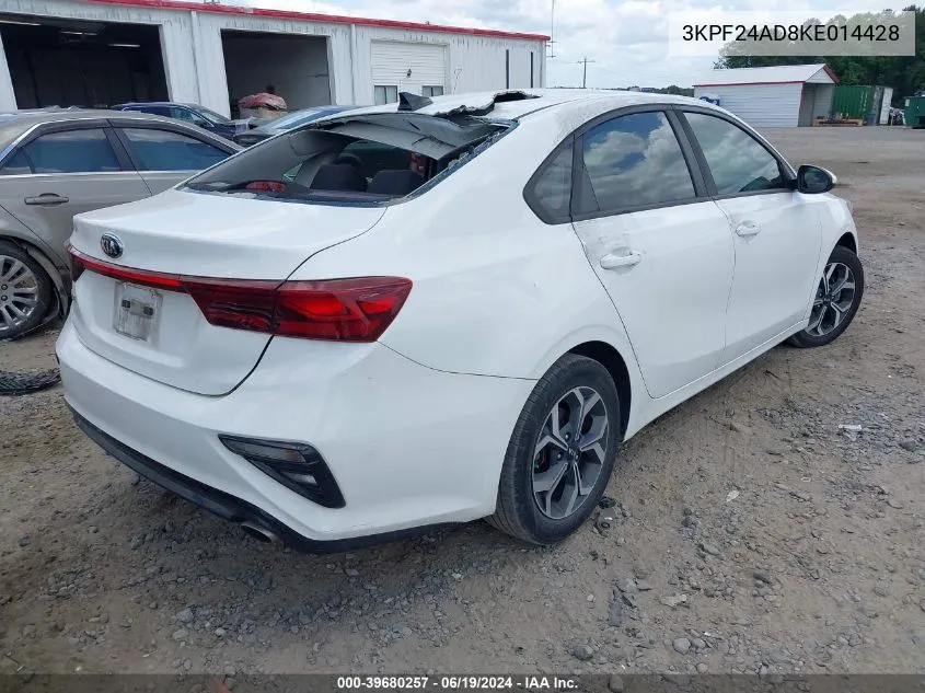 3KPF24AD8KE014428 2019 Kia Forte Lxs