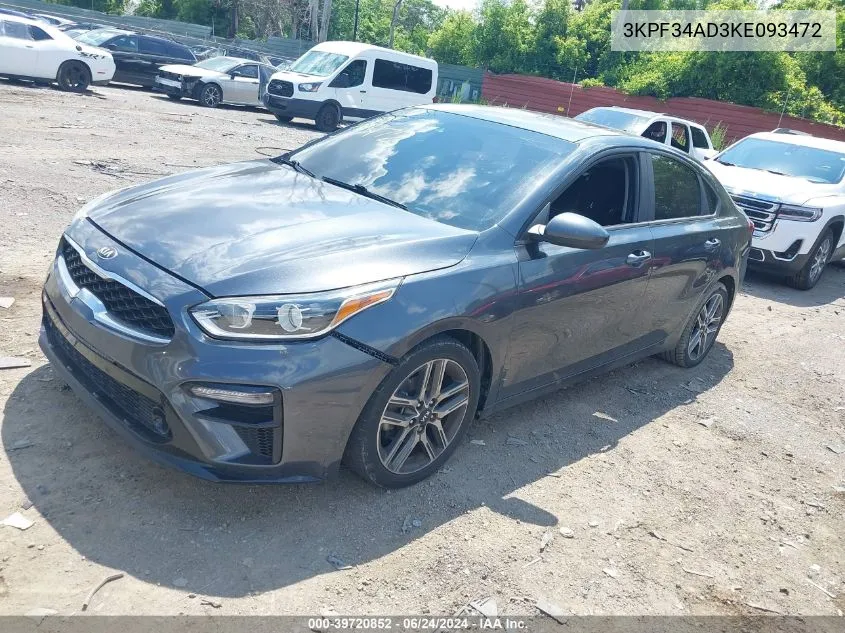 3KPF34AD3KE093472 2019 Kia Forte S