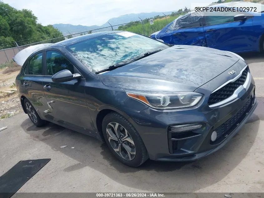 2019 Kia Forte Lxs VIN: 3KPF24AD0KE102972 Lot: 39721363