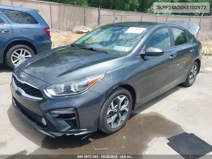 3KPF24AD0KE102972 2019 Kia Forte Lxs