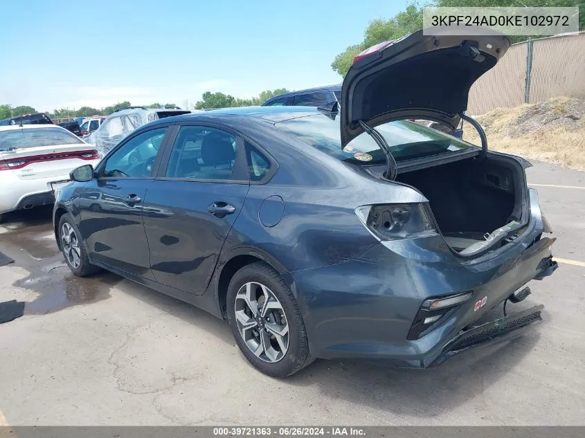 3KPF24AD0KE102972 2019 Kia Forte Lxs