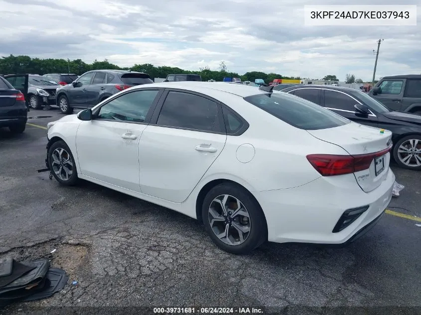 2019 Kia Forte Lxs VIN: 3KPF24AD7KE037943 Lot: 39731681