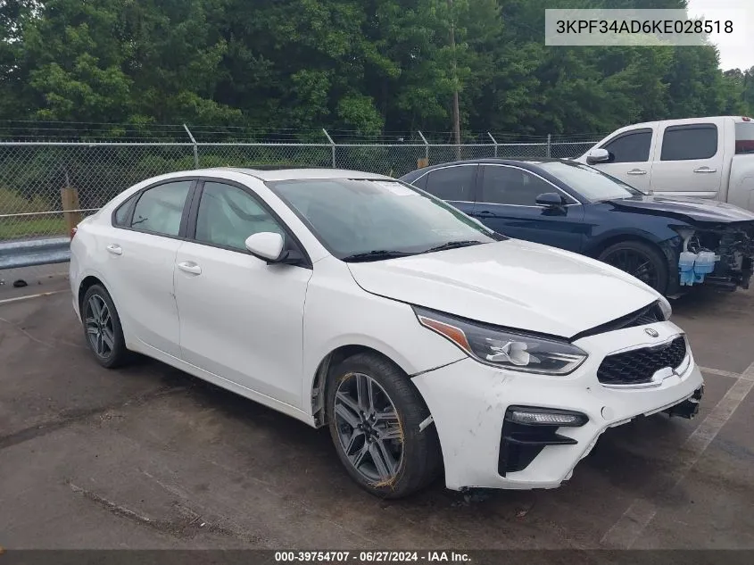 2019 Kia Forte S VIN: 3KPF34AD6KE028518 Lot: 39754707