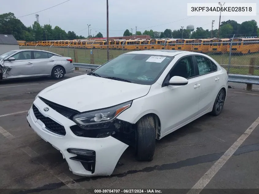 2019 Kia Forte S VIN: 3KPF34AD6KE028518 Lot: 39754707